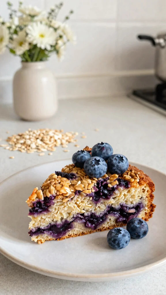 11 Healthy Cake Recipes You Can Feel Good About Eating - 7. Blueberry Oatmeal Cake 1