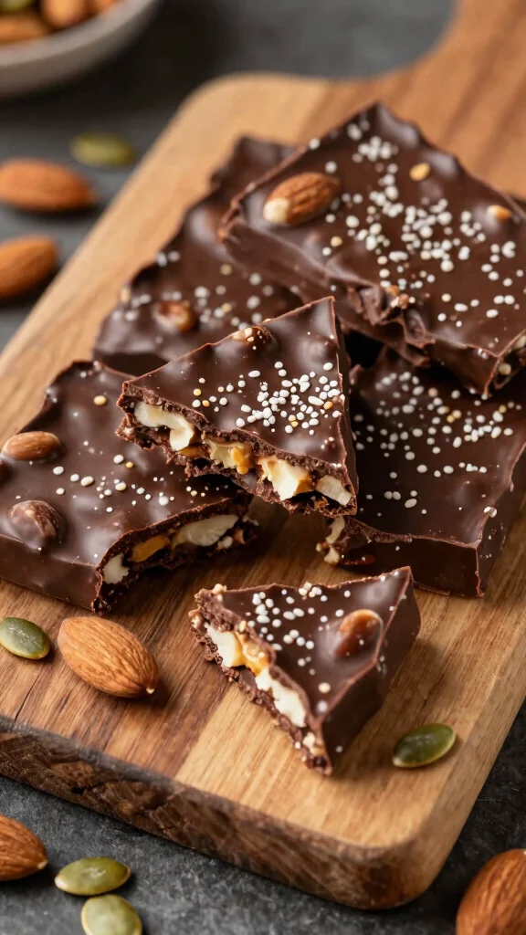 11 High Protein Baking Recipes Healthy and Satisfying - 11. Protein-Rich Chocolate Bark 1