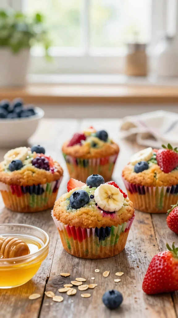 12 Fun Baking Recipes That Make Time in the Kitchen a Joy - 1. Rainbow Fruit Muffins 1