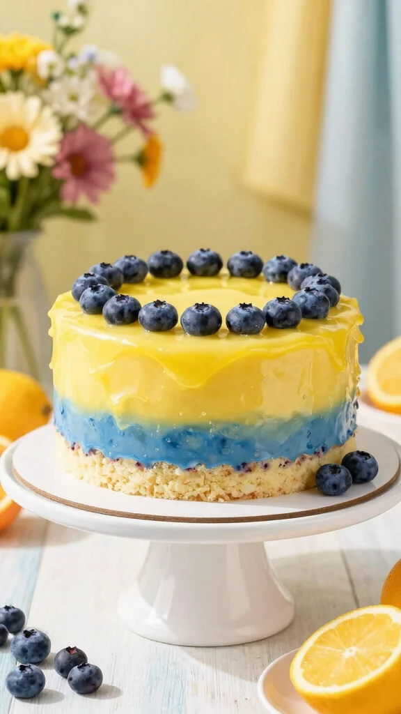 12 Summer Cake Recipes Cool, Refreshing, and Fruity - 6. Blueberry Lemonade Layer Cake 1