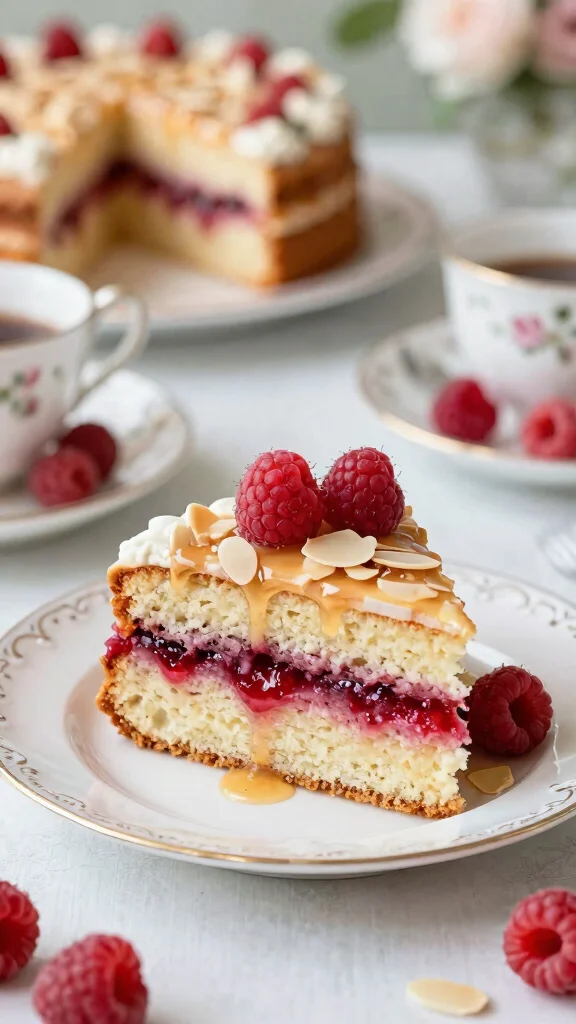 12 Summer Cake Recipes Cool, Refreshing, and Fruity - 8. Raspberry Almond Cake 1