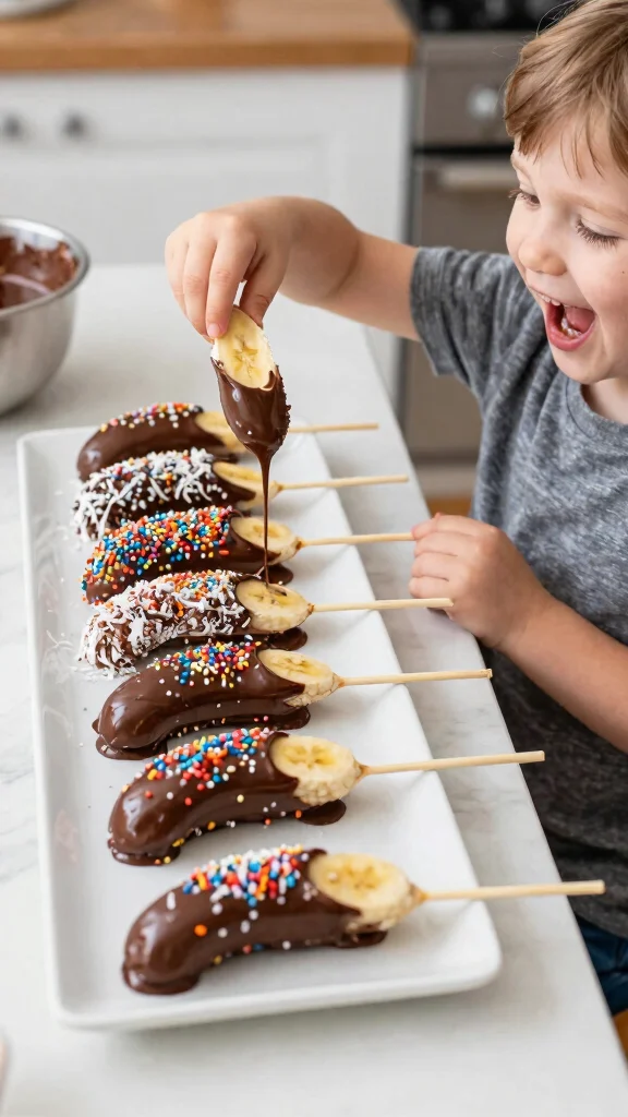 13 Baking Recipes for Kids: Fun, Easy, and Mess-Free - 12. Chocolate-Covered Banana Pops 1