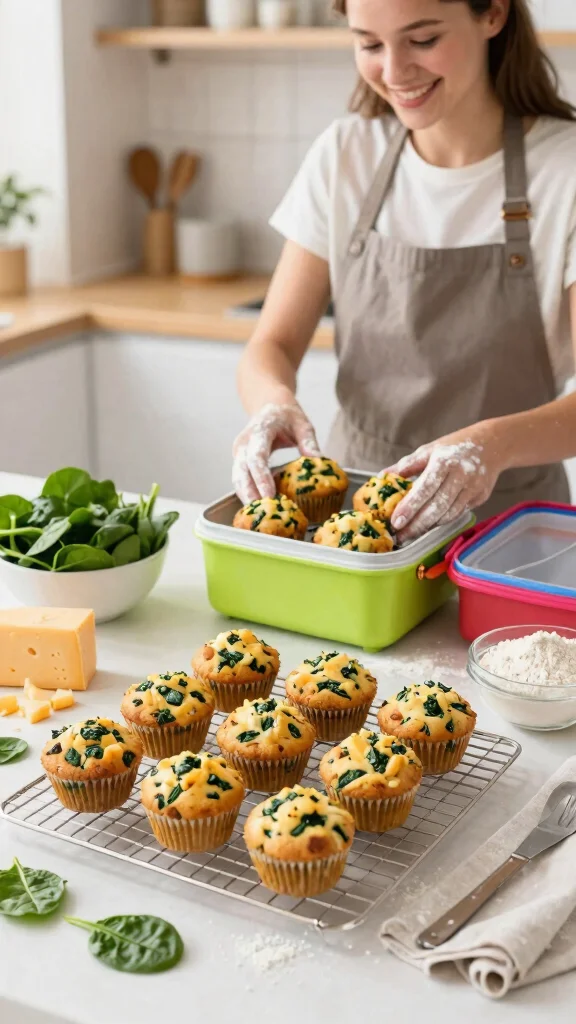 13 Baking Recipes for Kids: Fun, Easy, and Mess-Free - 2. Mini Spinach and Cheese Muffins 1