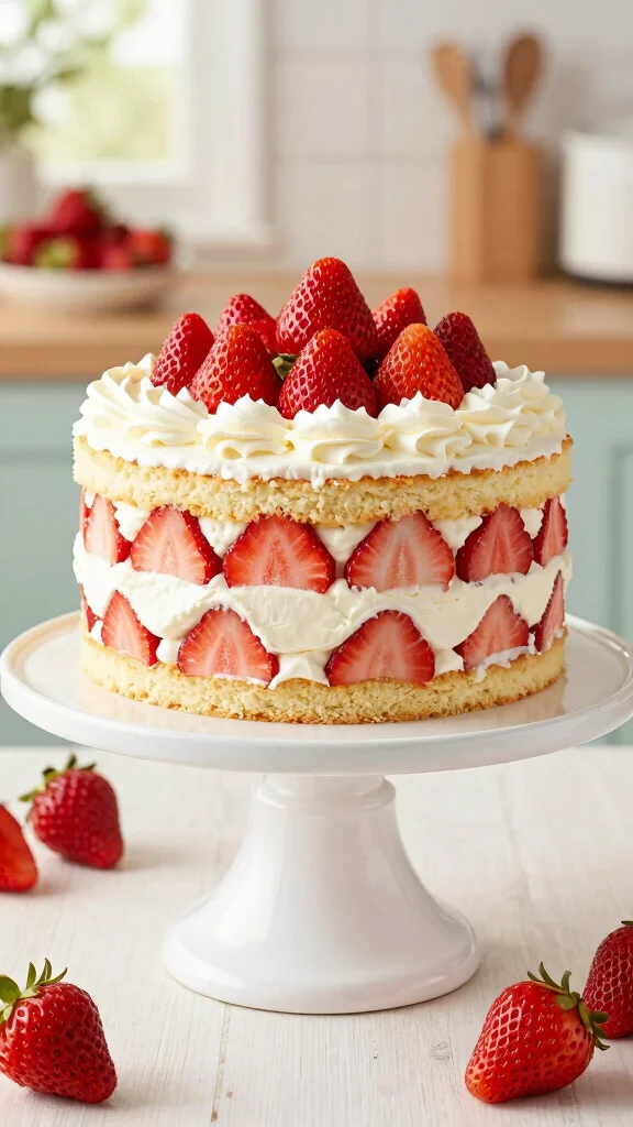 13 Cake Recipes from Scratch That Taste Better Than Bakery - 12. Strawberry Shortcake Gluten-Free Cake 1