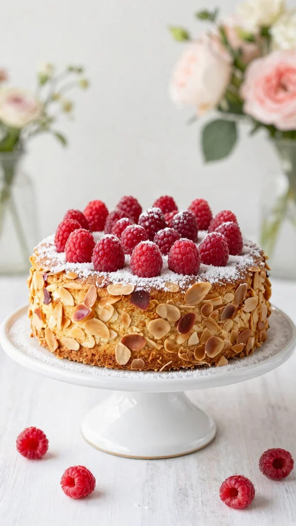 13 Low Sugar Cake Recipes That Still Taste Sweet - 11. Raspberry Almond Cake 1