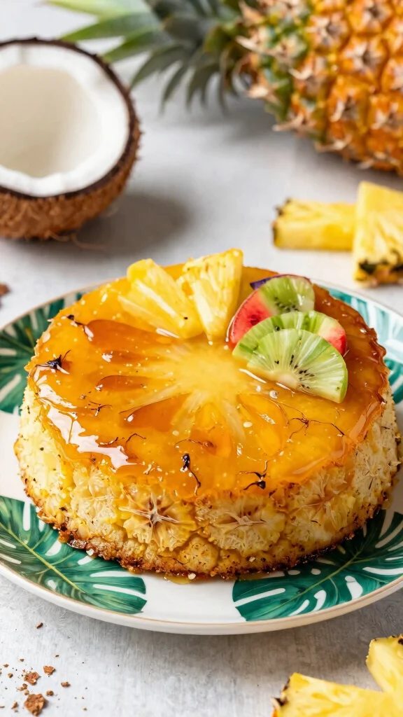 13 Low Sugar Cake Recipes That Still Taste Sweet - 12. Pineapple Coconut Upside-Down Cake 1