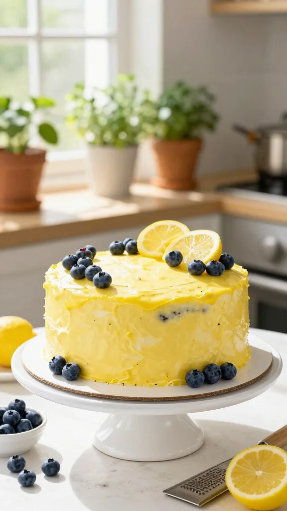 13 Low Sugar Cake Recipes That Still Taste Sweet - 2. Lemon Blueberry Cake 1
