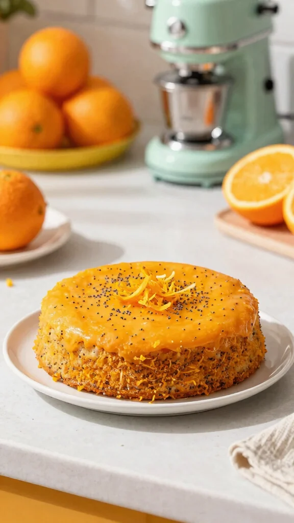 14 Cake Recipes with Fruit: Fresh, Juicy and Irresistible - 10. Orange Poppy Seed Cake 1