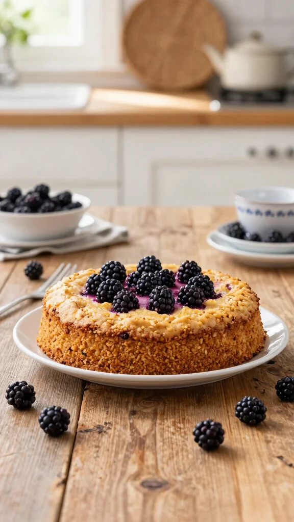 14 Cake Recipes with Fruit: Fresh, Juicy and Irresistible - 12. Blackberry Cornmeal Cake 1