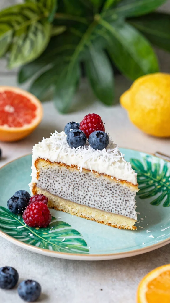 14 Dairy Free Cake Recipes Rich, Moist and Delicious - 11. Coconut Chia Seed Cake 1