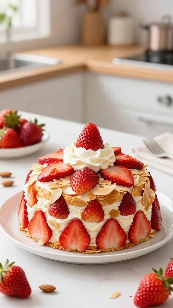 14 Dairy Free Cake Recipes Rich, Moist and Delicious - 7. Strawberry Almond Cake 1