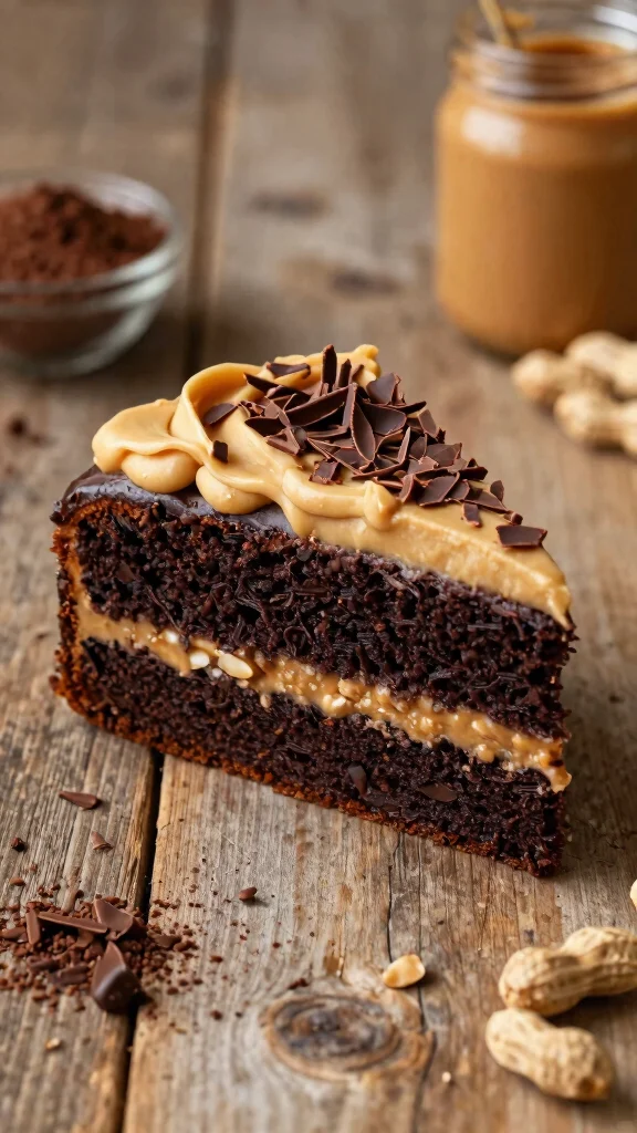 14 Dairy Free Cake Recipes Rich, Moist and Delicious - 8. Chocolate Peanut Butter Cake 1