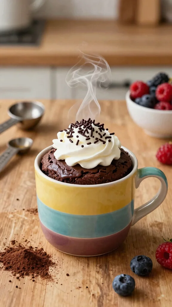 14 Single Serving Baking Recipes Just for You - 1. Microwave Chocolate Mug Cake 1