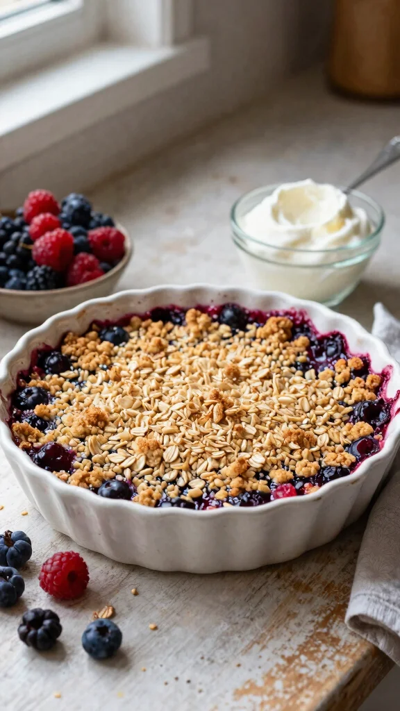 14 Single Serving Baking Recipes Just for You - 3. Single Serving Berry Crisp 1