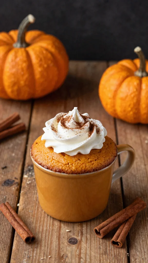 14 Single Serving Baking Recipes Just for You - 7. Pumpkin Spice Mug Cake 1