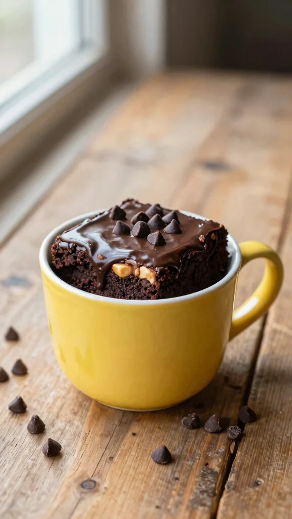 14 Single Serving Baking Recipes Just for You - 9. Chocolate Peanut Butter Mug Brownie 1