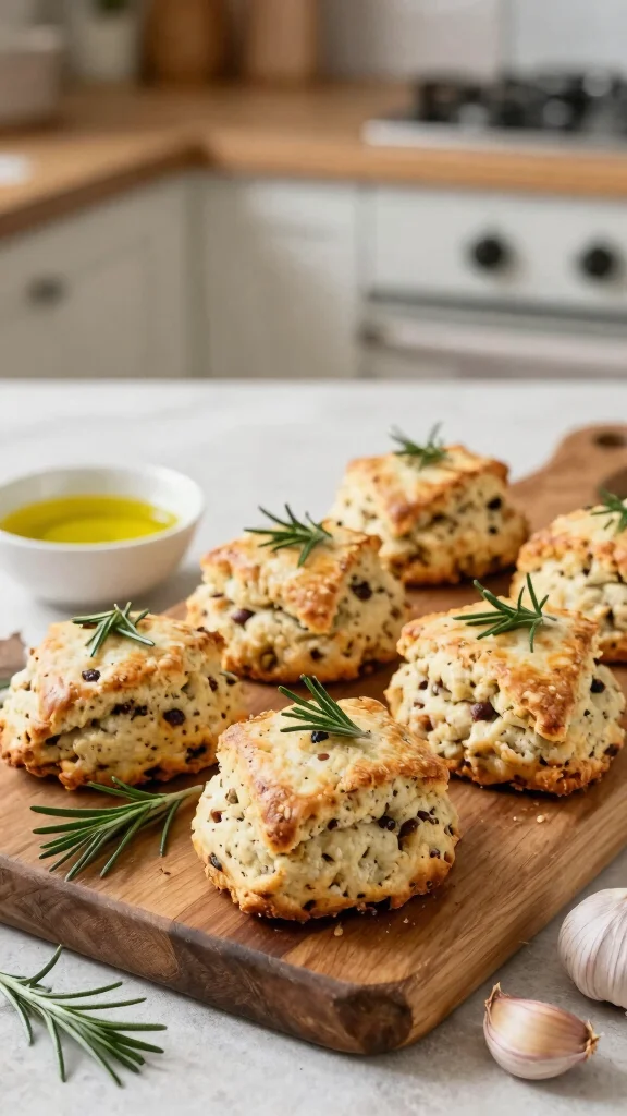 15 Baking Recipes to Sell at Markets and Bake Sales - 3. Savory Vegan Scones with Rosemary and Garlic 1