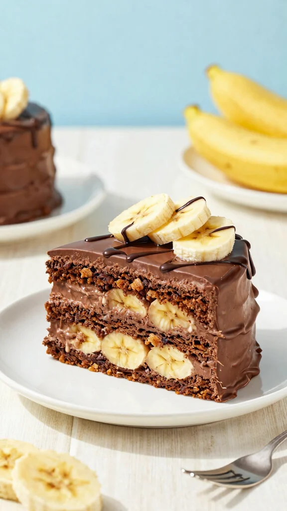 15 No Bake Cake Recipes Perfect for Hot Summer Days - 13. Chocolate Banana Fluff Cake 1