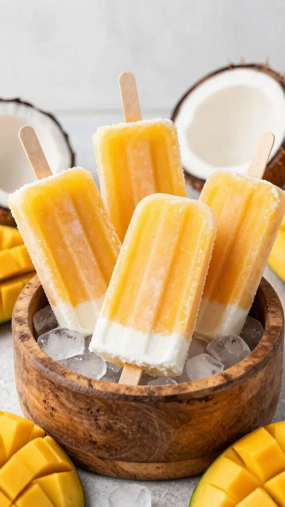 15 No Bake Recipes Perfect for When You Skip the Oven - 8. Mango Coconut Popsicles 1