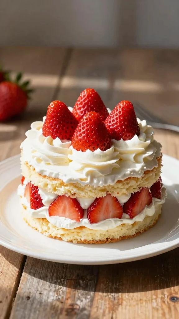 15 Small Batch Cake Recipes Perfect for Two - 6. Strawberry Shortcake for Two 1