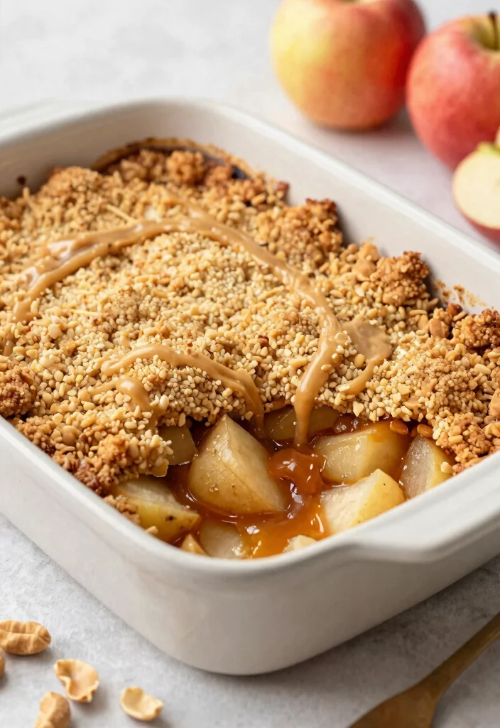 10 Easy Gluten Free Apple Crumble Recipes Crispy Topping and Juicy Filling - 10. Peanut Butter Apple Crumble 1
