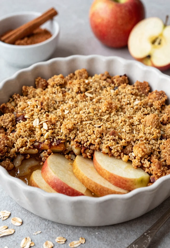 10 Easy Gluten Free Apple Crumble Recipes Crispy Topping and Juicy Filling - 2. Cinnamon Roll Apple Crumble 1