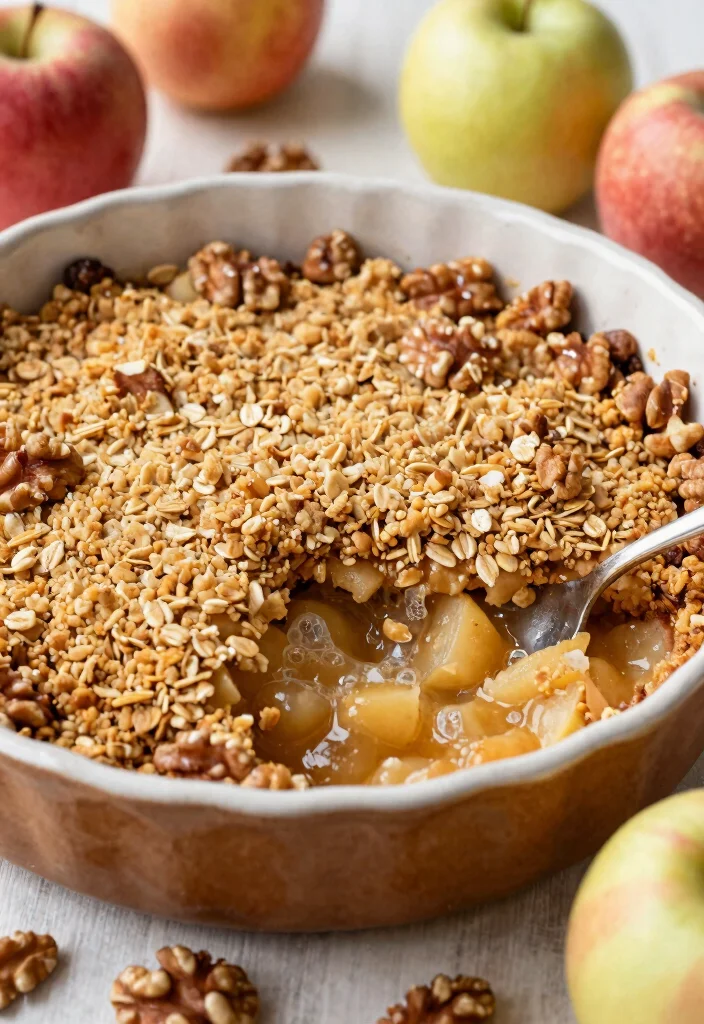 10 Easy Gluten Free Apple Crumble Recipes Crispy Topping and Juicy Filling - 3. Nutty Apple Crumble 1