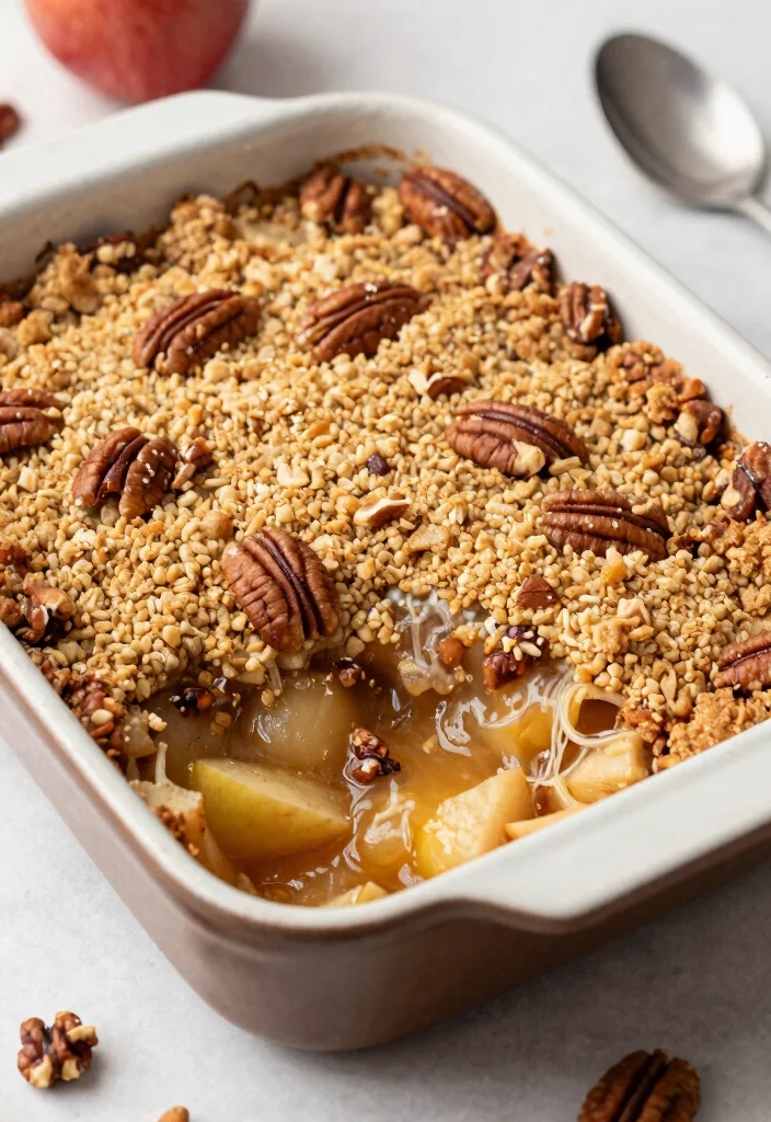 10 Easy Gluten Free Apple Crumble Recipes Crispy Topping and Juicy Filling - 4. Maple Pecan Apple Crumble 1