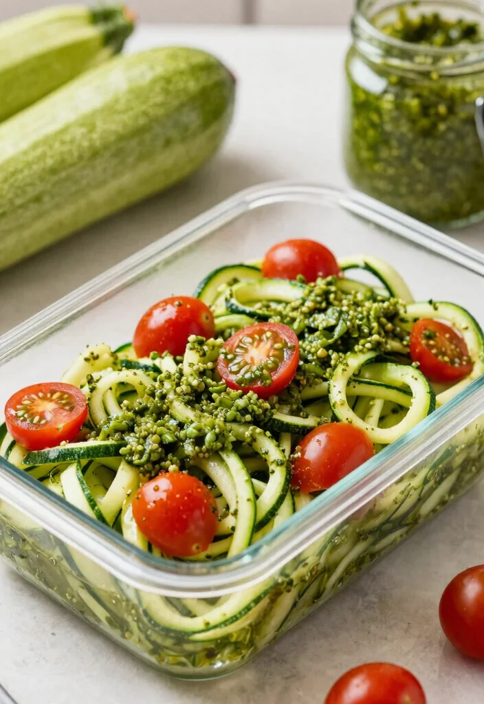 10 Easy Gluten Free Meal Prep Ideas for a Nutritious and Stress-Free Week - 8. Zucchini Noodles with Pesto 1