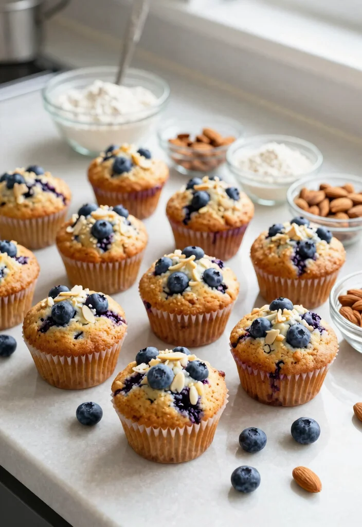 10 Easy Gluten Free Muffin Recipes Soft Tender and Perfect for Meal Prep - 2. Blueberry Almond Muffins 1