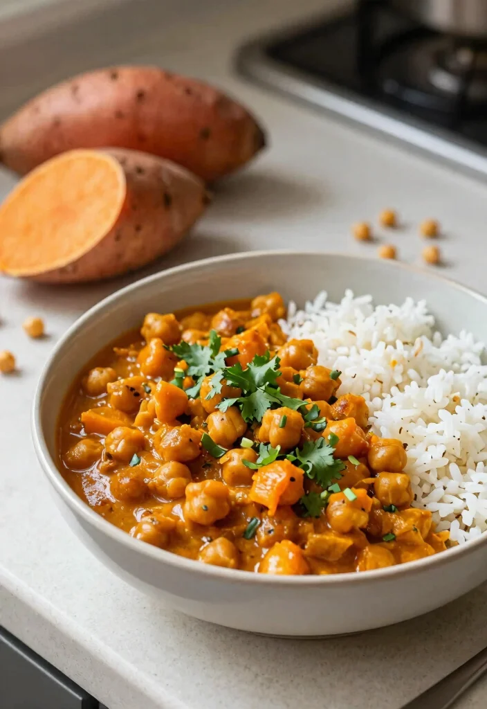 10 Easy Gluten Free Recipes for Delicious Everyday Meals and Treats - 3. Sweet Potato and Chickpea Curry 1