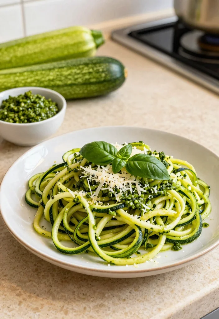 10 Easy Gluten Free Recipes for Delicious Everyday Meals and Treats - 5. Zucchini Noodles with Pesto 1