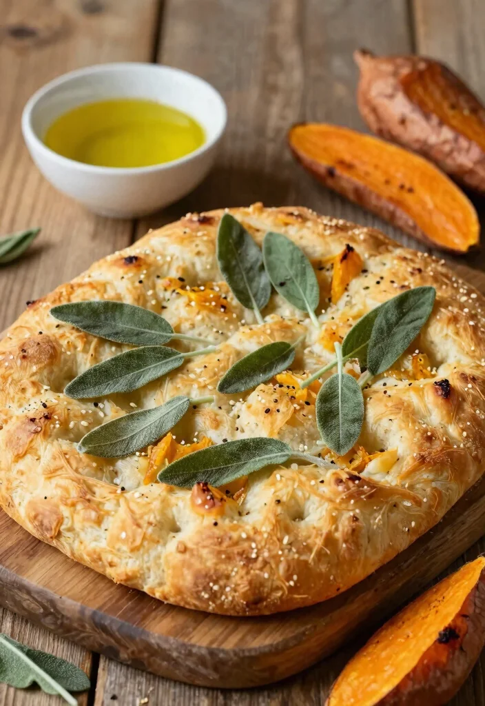 10 Fluffy Gluten Free Focaccia Bread Recipes Crispy Outside Soft Inside - 4. Sweet Potato Focaccia with Sage 1