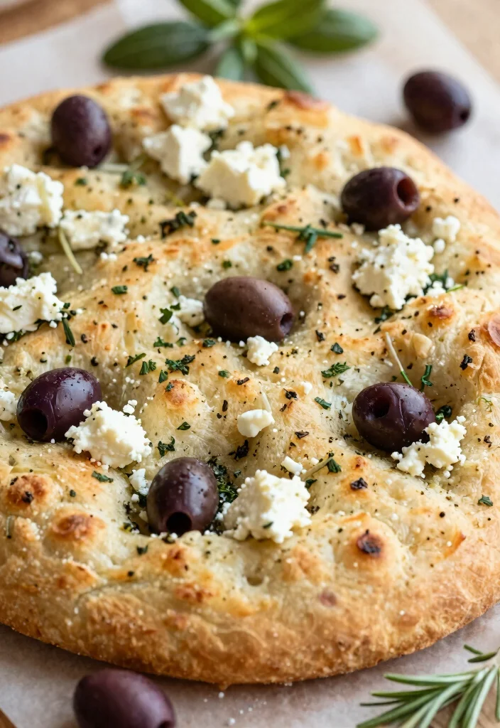 10 Fluffy Gluten Free Focaccia Bread Recipes Crispy Outside Soft Inside - 6. Mediterranean Herb and Feta Focaccia 1
