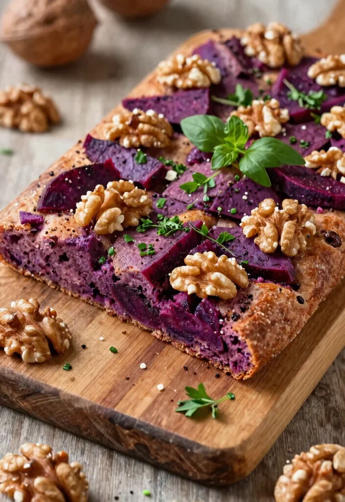 10 Fluffy Gluten Free Focaccia Bread Recipes Crispy Outside Soft Inside - 7. Beetroot and Walnut Focaccia 1