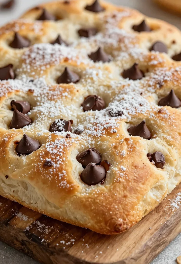 10 Fluffy Gluten Free Focaccia Bread Recipes Crispy Outside Soft Inside - 8. Chocolate Chip Focaccia for Dessert 1