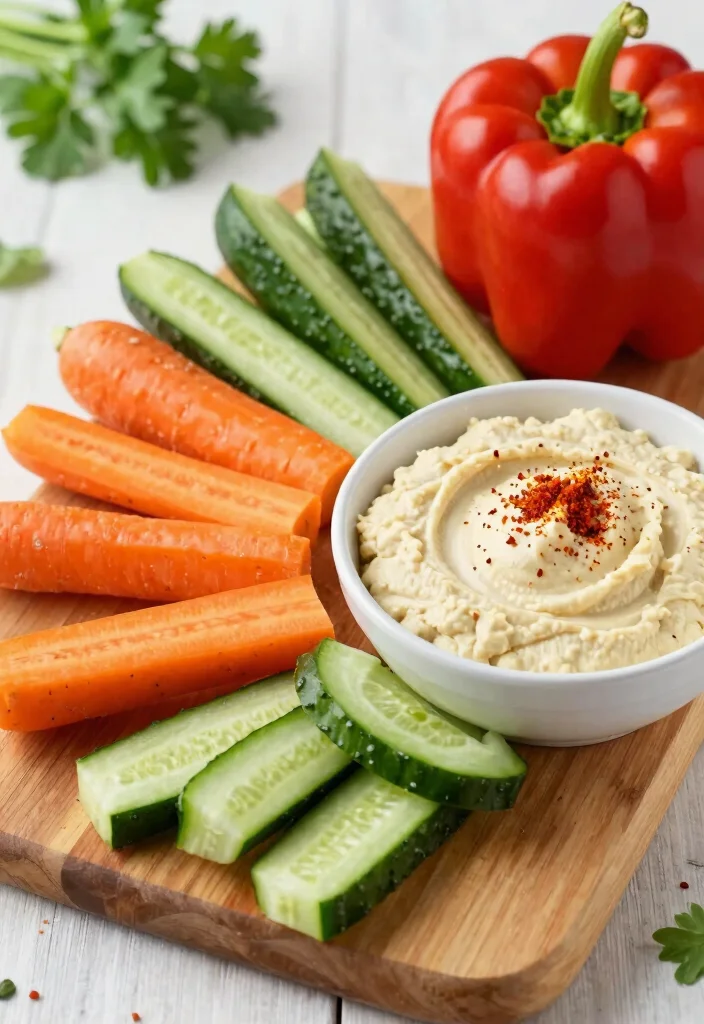 10 Quick Gluten Free Snacks That Are Tasty Healthy and Ready in Minutes - 5. Vegetable Sticks with Hummus 1