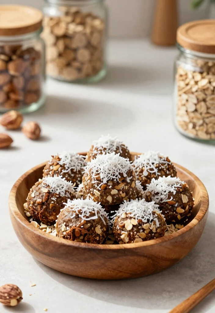 10 Quick Gluten Free Snacks That Are Tasty Healthy and Ready in Minutes - 8. Coconut Energy Bites 1