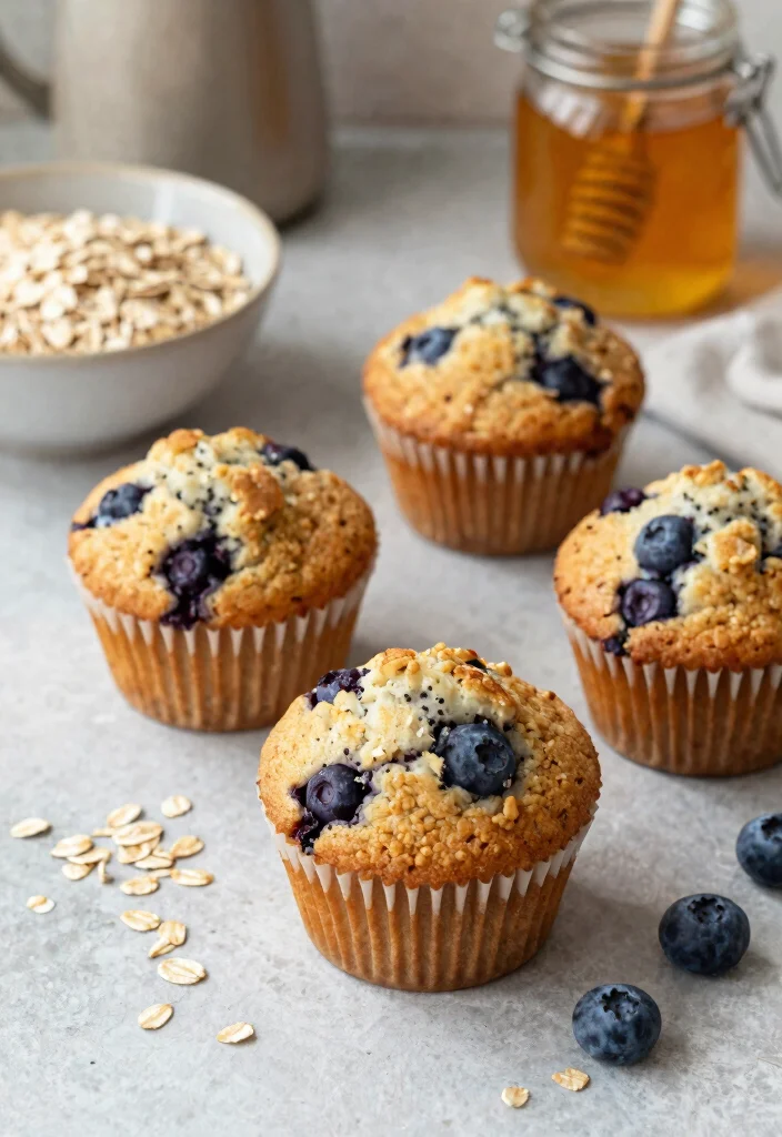 12 Fluffy Gluten Free Blueberry Muffins Bursting With Fresh Flavor - 11. Oatmeal Blueberry Muffins 1