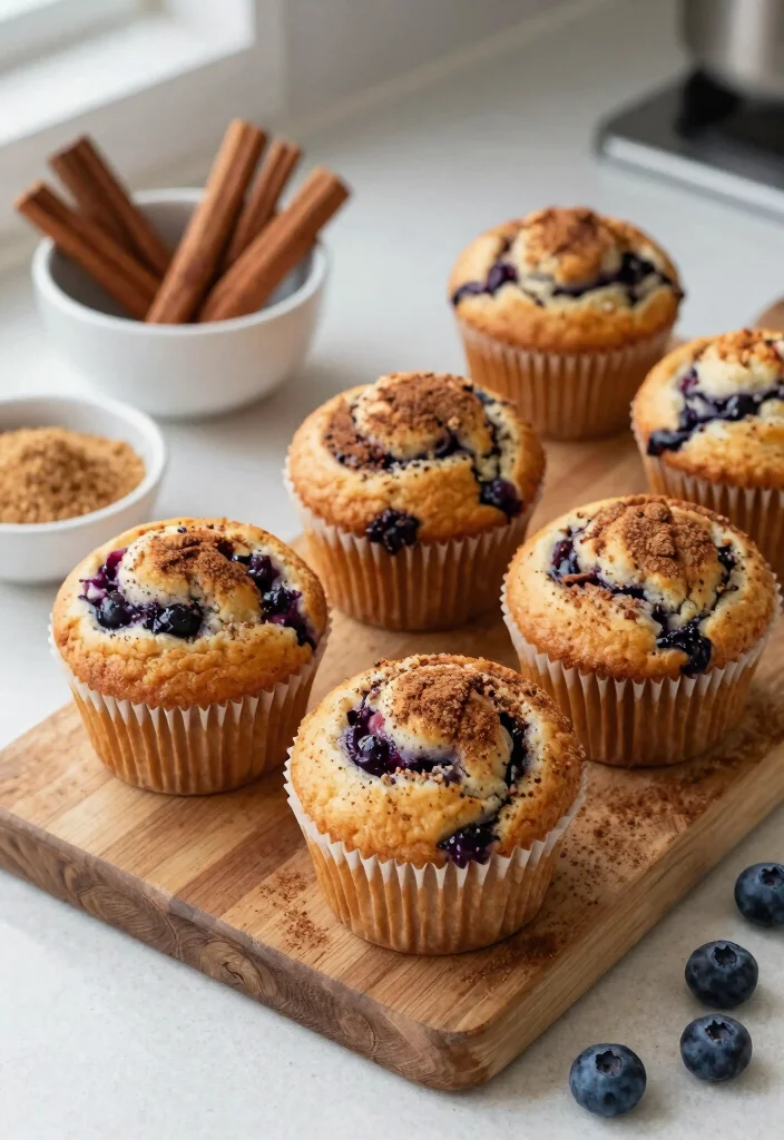12 Fluffy Gluten Free Blueberry Muffins Bursting With Fresh Flavor - 3. Cinnamon Swirl Blueberry Muffins 1