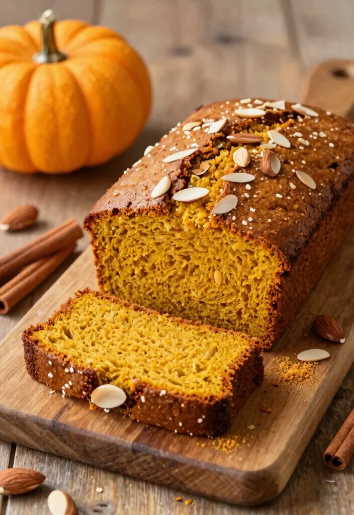 12 Moist Gluten Free Pumpkin Bread Recipes Perfect for Fall - 12. Gluten Free Pumpkin Bread with Almonds 1