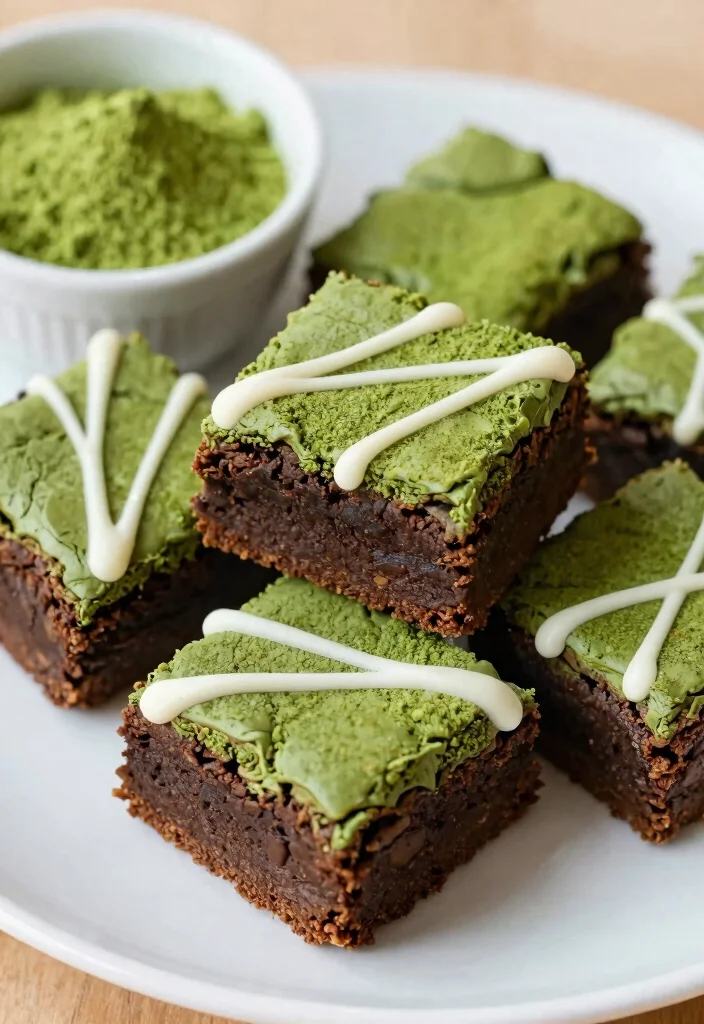 13 Fudgy Gluten Free Brownie Recipes Rich Chocolatey and Decadent - 12. Matcha Brownies 1