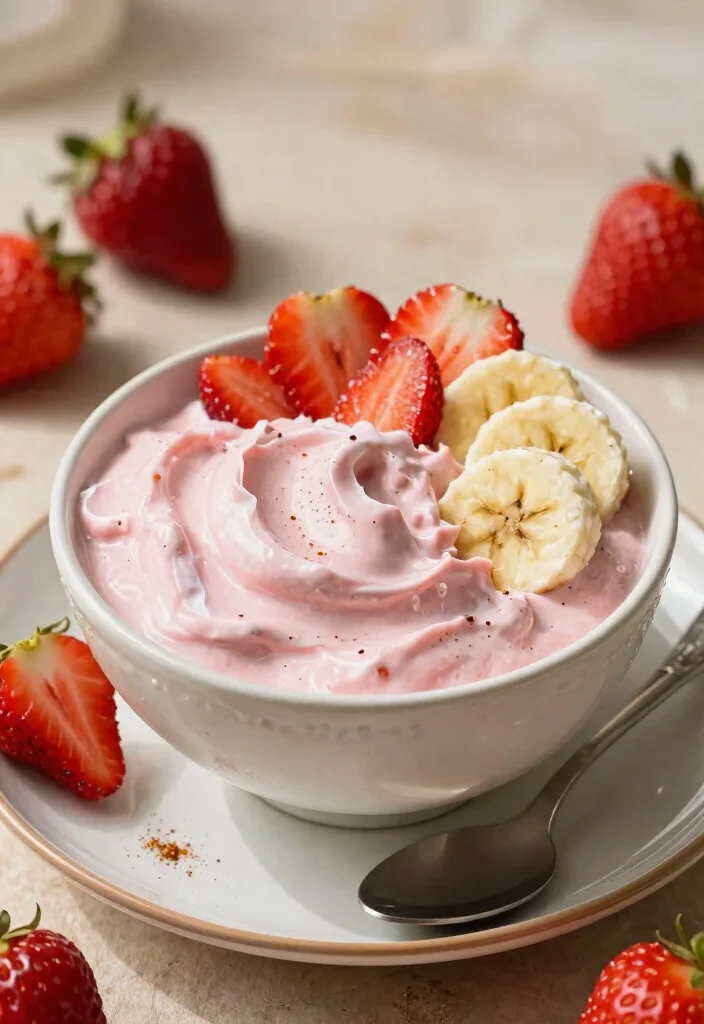 14 Creamy Gluten Free Dairy Free Dessert Recipes Sweet and Allergy Friendly - 10. Strawberry Banana Nice Cream 1