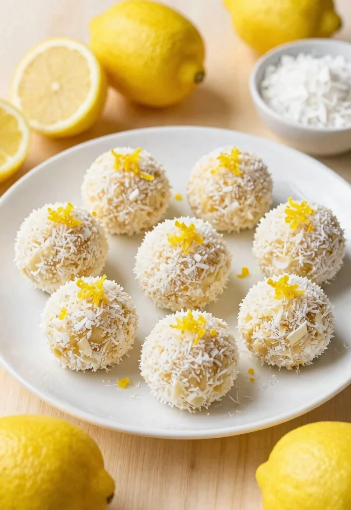 14 Creamy Gluten Free Dairy Free Dessert Recipes Sweet and Allergy Friendly - 4. Lemon Coconut Energy Bites 1