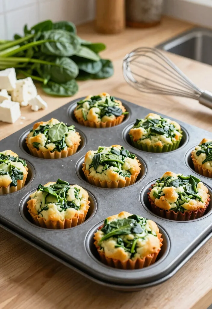 15 Easy Gluten Free Breakfast Ideas Quick Filling and Low Carb - 1. Egg Muffins with Spinach and Feta 1