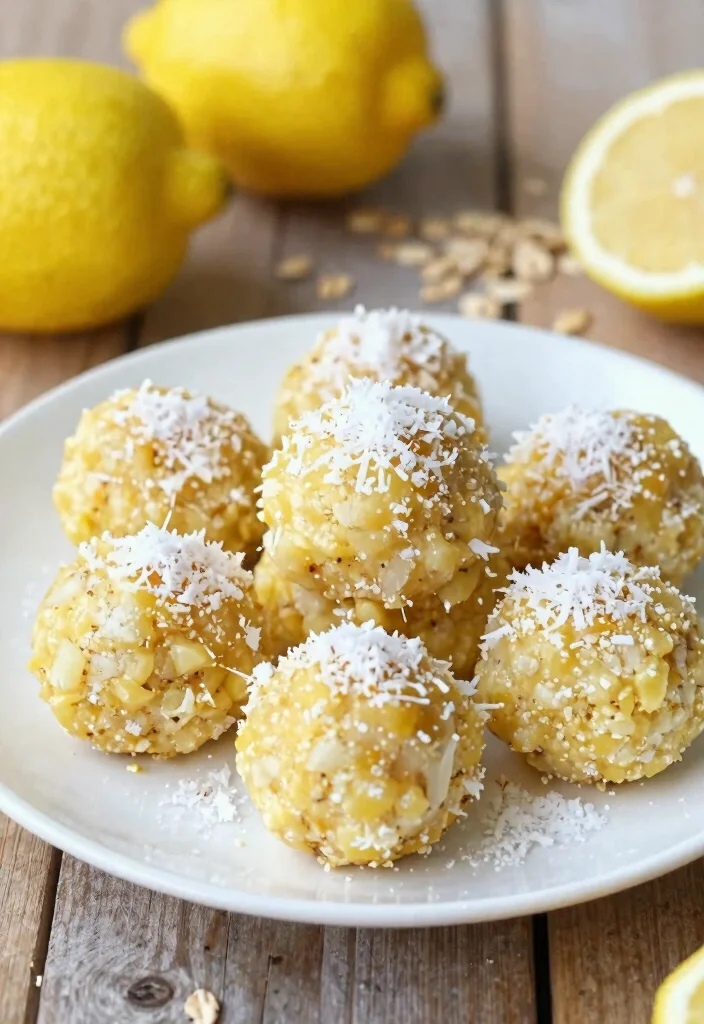15 Easy Gluten Free Desserts Recipes Anyone Can Make at Home - 8. Lemon Coconut Energy Bites 1