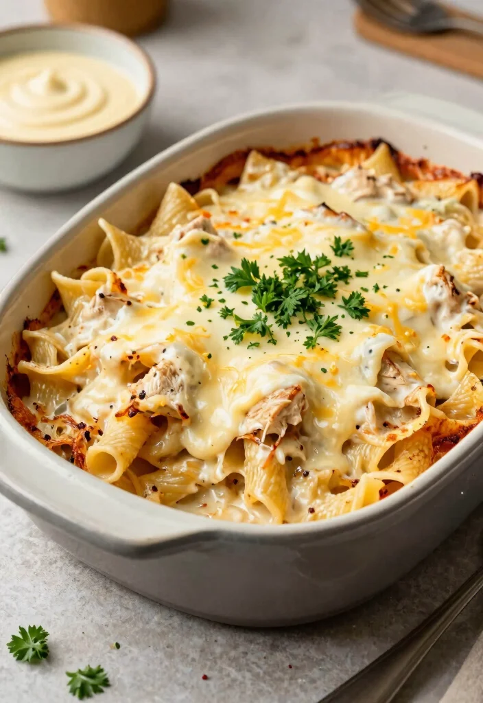 15 Easy Gluten Free Pasta Recipes for Quick and Satisfying Dinners - 11. Chicken Alfredo Bake 1