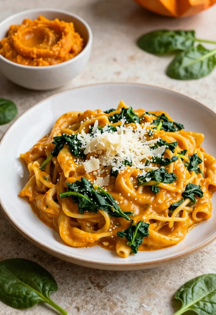 15 Easy Gluten Free Pasta Recipes for Quick and Satisfying Dinners - 15. Pumpkin and Spinach Pasta 1
