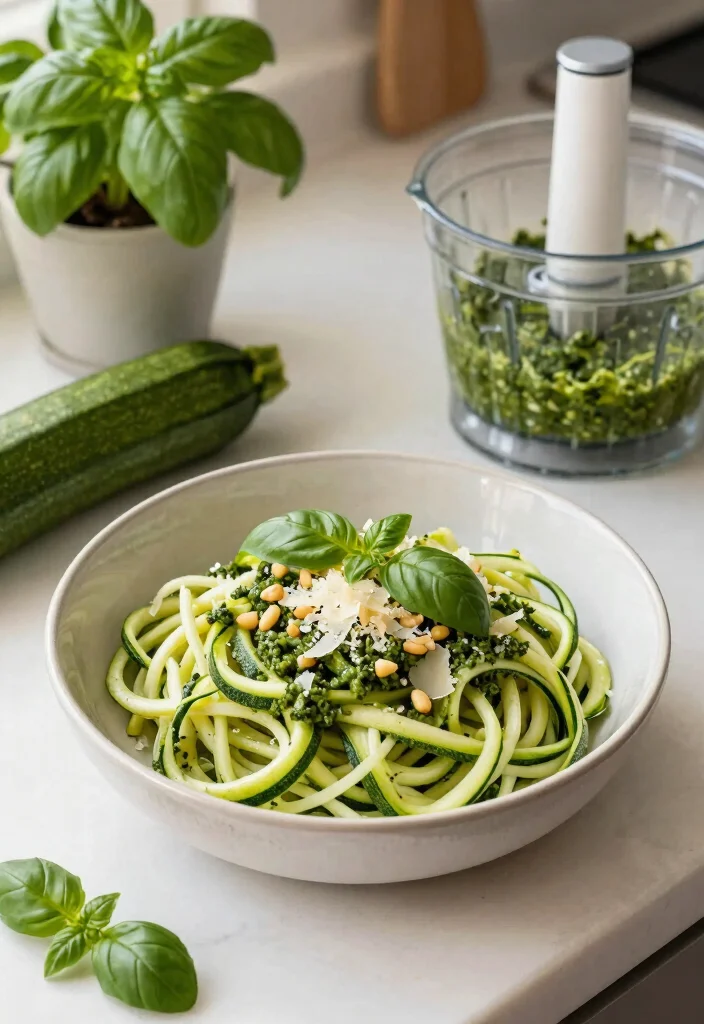 15 Easy Gluten Free Pasta Recipes for Quick and Satisfying Dinners - 2. Zucchini Noodles with Pesto 1