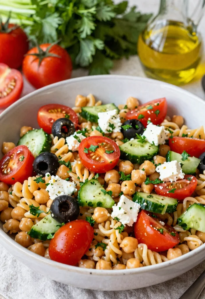 15 Easy Gluten Free Pasta Recipes for Quick and Satisfying Dinners - 9. Mediterranean Chickpea Pasta Salad 1
